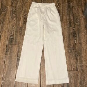 White Wide Leg Dress Pant